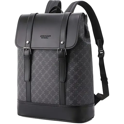 Повседневный женский рюкзак Justpack из экокожи 29х43х13 см черный (JP60) - фото 3
