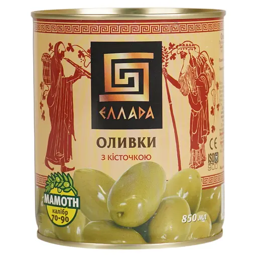 Оливки Ellada Mamoth з кісточкою 850 мл (922041) - фото 1