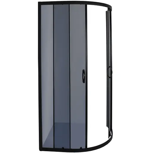 Душова кабіна Bravo півкругла без піддона Wisla N90GB 1 уп., Чорний матовий, тонований - фото 6