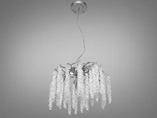 Изящная подвесная хрустальная люстра Глициния, 6 ламп, хром - фото 2