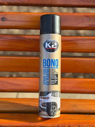 Полироль для ухода за пластиковыми деталями K2 Bono прозрачный аэрозоль 300 мл - фото 2