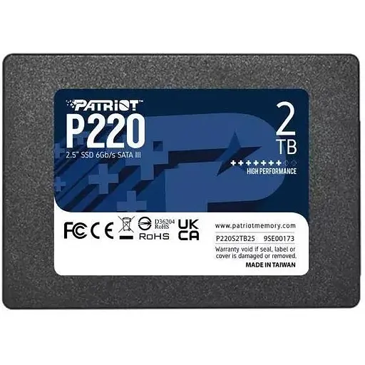 SSD накопитель 2 Tb 2.5" SATA3 PATRIOT P220 P220S2TB25 - фото 1