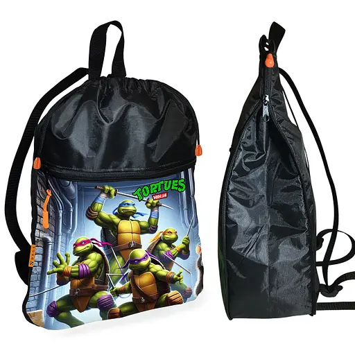 Шкільний рюкзак дитячий Черепашки-ніндзя + Сумка для взуття спортивної форми рюкзак-мішок для хлопчика (01778) - фото 2