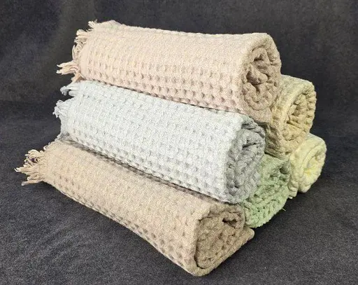 Набор полотенец для лица из льна 6 шт. 50х90 см L& M Home Textiles XT-517-144 вафельные полотенца пастельных цветов в наборе - фото 3