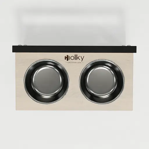 Hollky Flex S — миски на регульованій підставці для маленьких собак (2 × 0.450 л) - фото 2