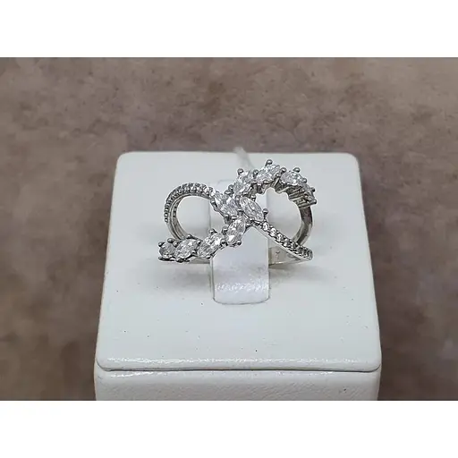 Серебряное кольцо Агни ТАУРТ с фианитами. 1169/1Р-CZ 17 - фото 5