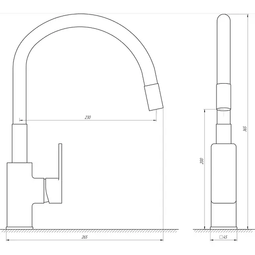 Змішувач для кухні Globus Lux Milano GLM-203LR-10-BB - фото 4