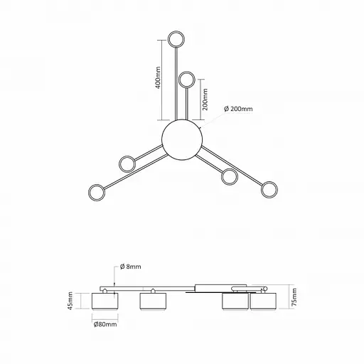 Світильник Videx під лампу 6xGX53 накладний Білий VL-SPF21B-W - фото 4