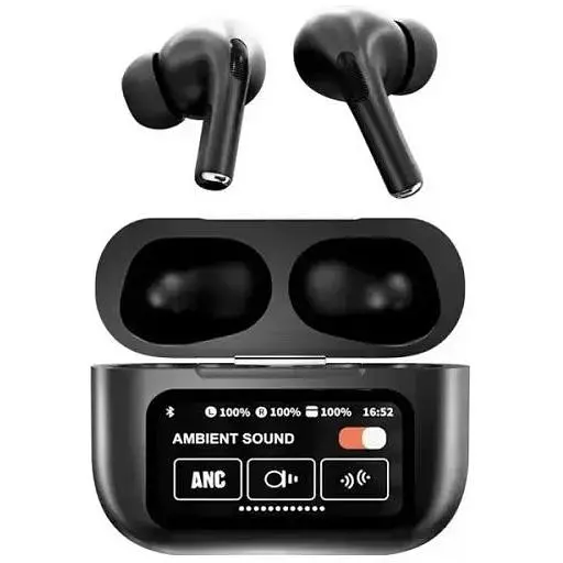 Наушники GRAND Блютуз AirPods A9 Pro Touch Screen ANC/ENC Черные - фото 1