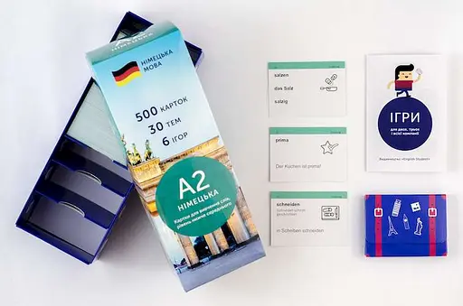 Настільна гра English Student Картки для вивчення німецької мови Нижче середнього English Student A2 (укр.) (59122578)