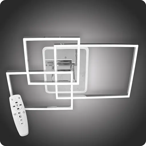 Люстра светодиодная 517 Dlight 3color с пультом 140Вт Хром (01941) - фото 1