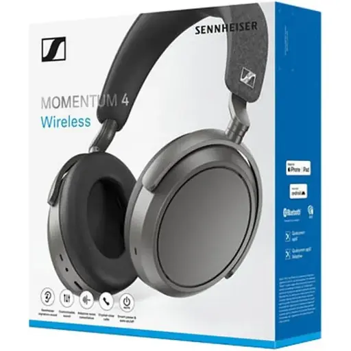 Наушники с микрофоном Sennheiser MOMENTUM 4 Wireless Graphite (700383) - фото 2