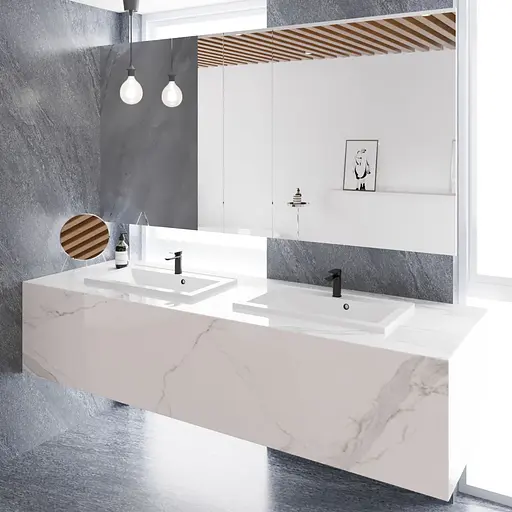 Раковина глянцева врізна Amidicon Victoria 80 800x450 з литого каменю VICTORIA_80_HL, Білий - фото 9