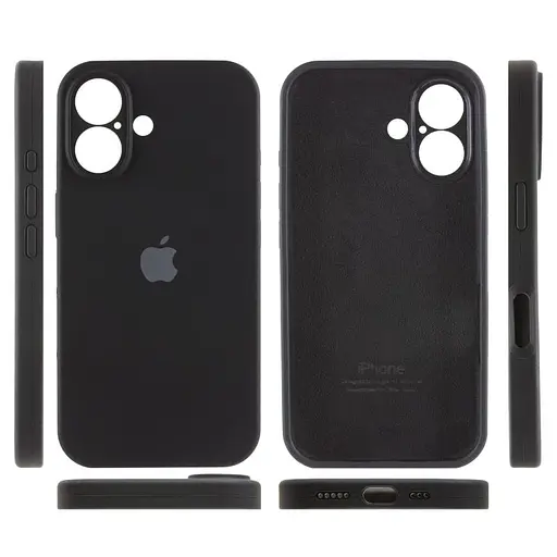 Чехол Epik Silicone Case Full Camera Protective AA для Apple iPhone 16 Plus 6.7 Черный/Black - фото 3