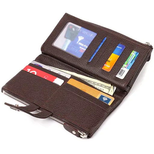 Кожаный женский кошелек Canpellini 19х9.5х1.5 см acs0025140 - фото 5