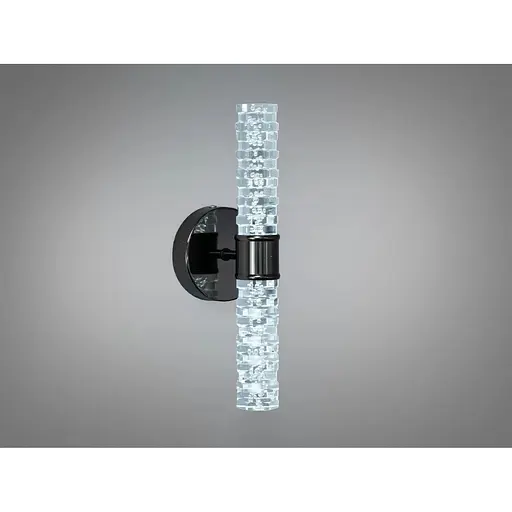 Настінне LED бра Romin чорний хром скло 5 Вт - фото 1