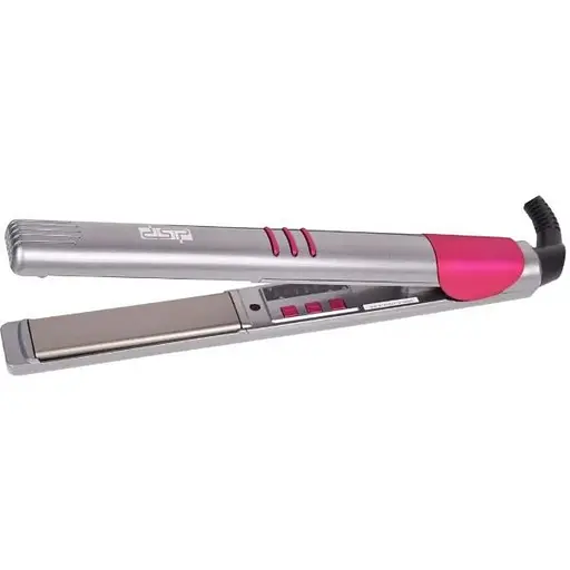 Випрямляч DSP Hair Style з кератиновим покриттям цифрове регулювання 5 режимів Сріблястий - фото 1