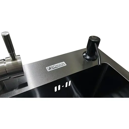 Комплект мийка + змішувач Romzha Arta U-550S BL (B) - фото 4