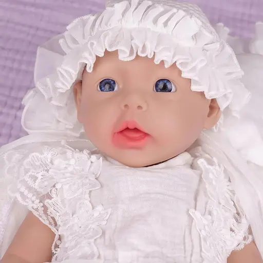 Силіконова лялька IVITA реалістичні блакитні очі - фото 4