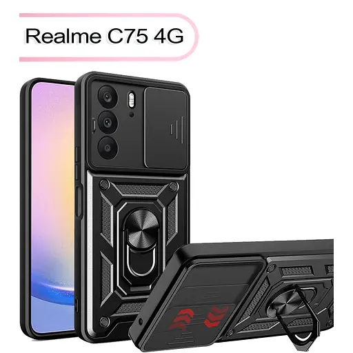 Чохол до мобільного телефона BeCover Military Realme C75 4G Black (713539) - фото 6