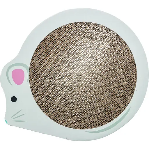 Дряпка Trixie картонна в формі миші з котячою м'ятою для кошенят 35х2.5х29.5 см била - фото 2