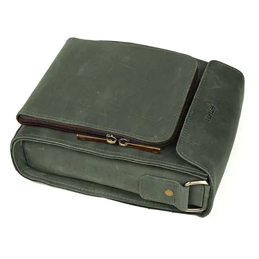 Мужская кожаная сумка через плечо TARWA 26х22х6 см sum0028375 - фото 7