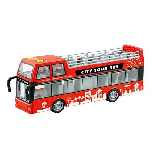 Автобус Городской транспорт, на батарейках, инерция, подсветка салона, звук