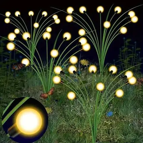 Світильник Sun Lamp Firefly Skylight із зеленим листям садовий декоративний 2 шт - фото 3