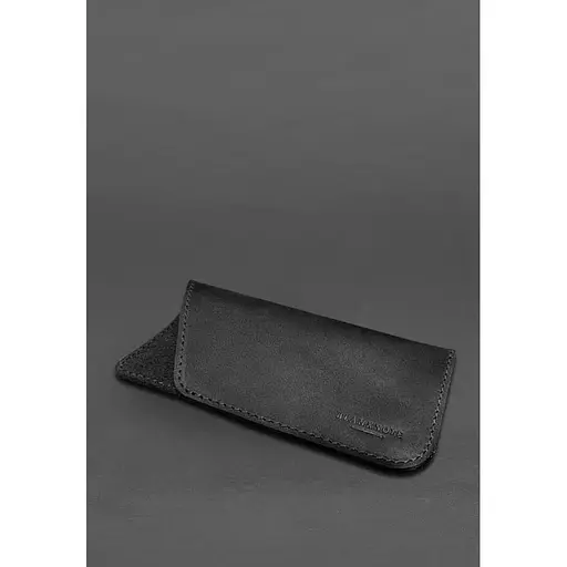 Кожаный чехол для очков BlankNote Crazy Horse Черный - фото 5