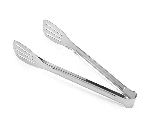Щипці лопатки кухонні універсальні з нержавіючої сталі для грилю, м'яса, барбекю 28 см, Kitchen Master Сріблястий 86956 - фото 1