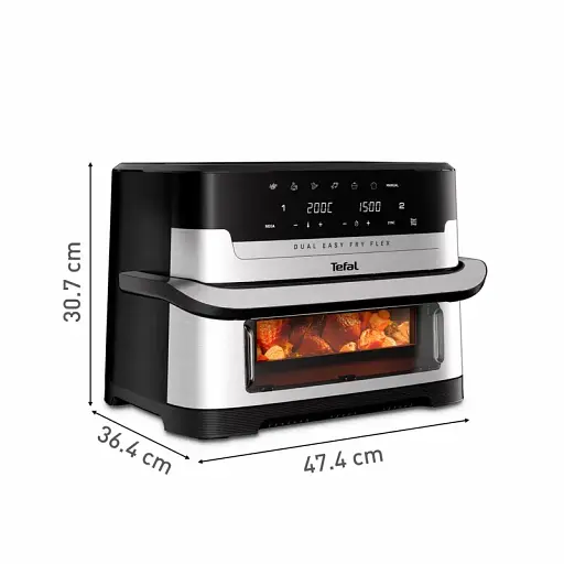 Аэрогриль Tefal Dual Easy Fry Flex 2700 Вт черный (EY922DE0) - фото 4