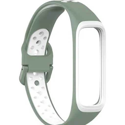 Ремешок DK Silicone Sport Band Nike для Samsung Galaxy Fit2 (R220) (light green / white) - фото 2