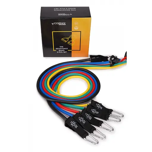 Набір трубчастих еспандерів Cornix 5 шт. 4.5-13.6 кг XR-0051 - фото 3
