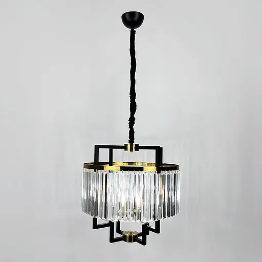 Элегантная люстра в стиле современной классики Ø 50х50 см Line F | Ст. MJ348-500 BK+CL - фото 3