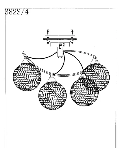 Люстра Brille потолочная молекула E14 40W CH (BR-01382S/4) - фото 2