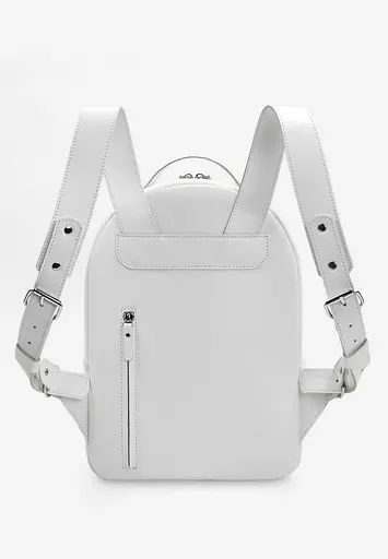 Кожаный рюкзак Groove M белый - фото 4