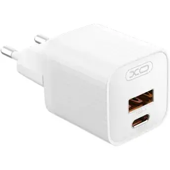 Сетевое зарядное устройство для XO L147(EU) PD20W 1USB-A+1USB-Charger Белый - фото 1