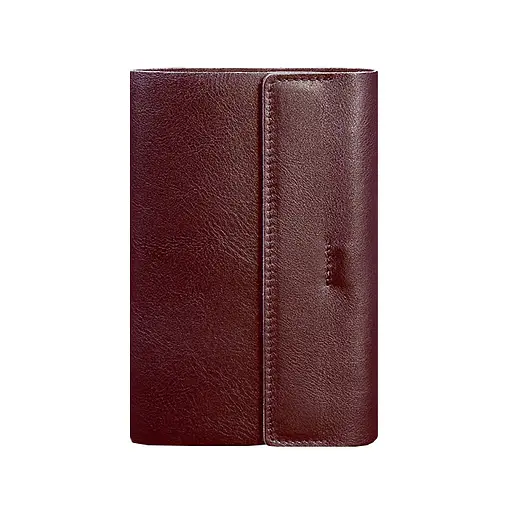 Шкіряний блокнот софт-бук 7.0 бордовий Краст - фото 7
