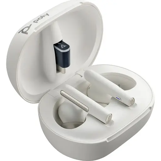 Навушники TWS Poly Voyager Free 60+ Earbuds + BT700A + TSCHC White - фото 3