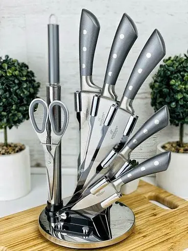 Набір ножів для кухні з підставкою Bohmann BH-5254 кухонні ножі з підставкою - фото 1