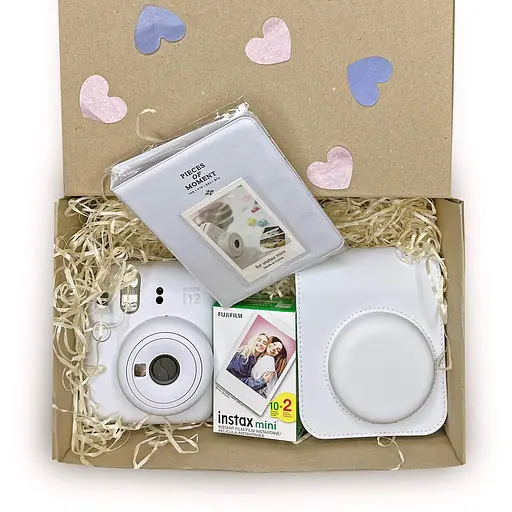 Набор камера Fujifilm Instax Mini 12, Фотобумага 20шт, Чехол, Фотоальбом 64 фото Белый - фото 2