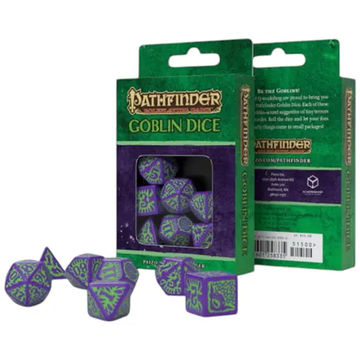 Набор кубиков Pathfinder Goblin Purple & green Dice Set , 7 шт. (SPAT18)