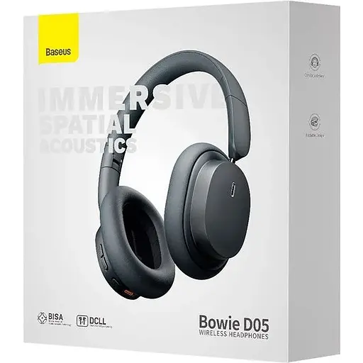 Наушники Baseus Bowie D05 Wireless Headphones до 70 часов темно серые - фото 4