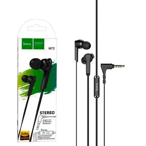 Наушники вакуумные Hoco M72 чёрные - фото 3
