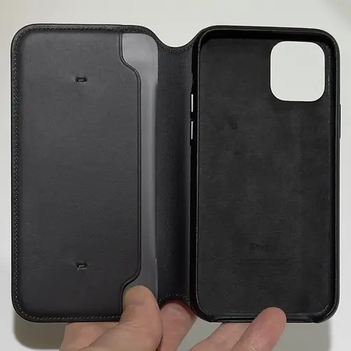 Оригінальний шкіряний чохол-книжка Apple Leather Folio для iPhone 11 Pro (5.8") Black MX062ZM/A - фото 7
