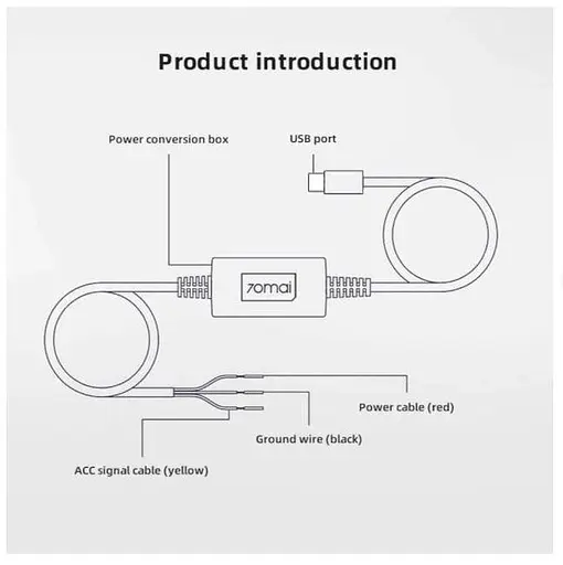 Кабель режима парковки 70mai Hardwire Kit Midrive UP03 - фото 4