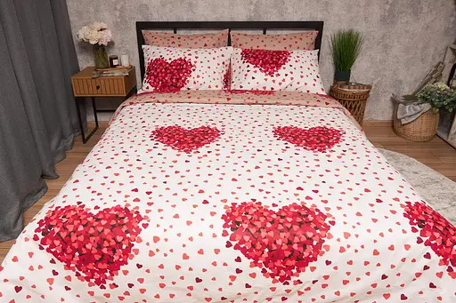 Пододеяльник Moon&Star Бязь Gold Люкс Petal Heart Двуспальный 175x210 см - фото 2
