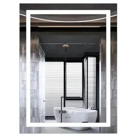 Зеркало Mixxus Premium FLASH MR21-60x80 (LED Touch, Anti-fog, часы) (MP6617) - фото 1