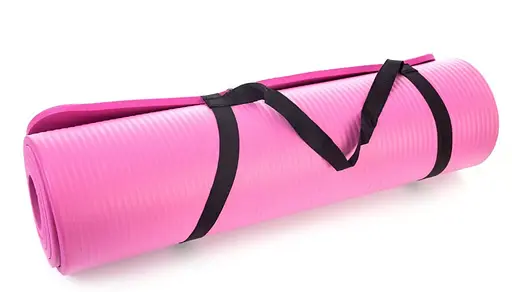 Коврик для йоги и фитнеса Power System PS-4017 NBR Fitness Yoga Mat Plus Pink (180х61х1) (PS-4017_Pink) - фото 5