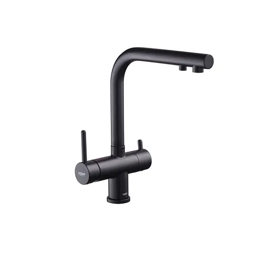 Змішувач для кухні на дві води Koer KB-72001-05 KR3392 Чорний матовий - фото 3